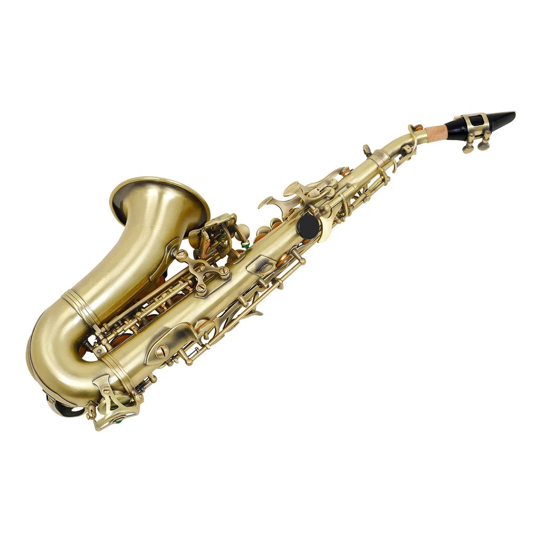 SLADE Golden Soprano Saxophone Professional Woodwind Instrument Bb B Flat Sax With Box&Mouthpiece Musical Instrument Accessories