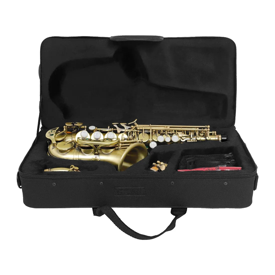 SLADE Golden Soprano Saxophone Professional Woodwind Instrument Bb B Flat Sax With Box&Mouthpiece Musical Instrument Accessories