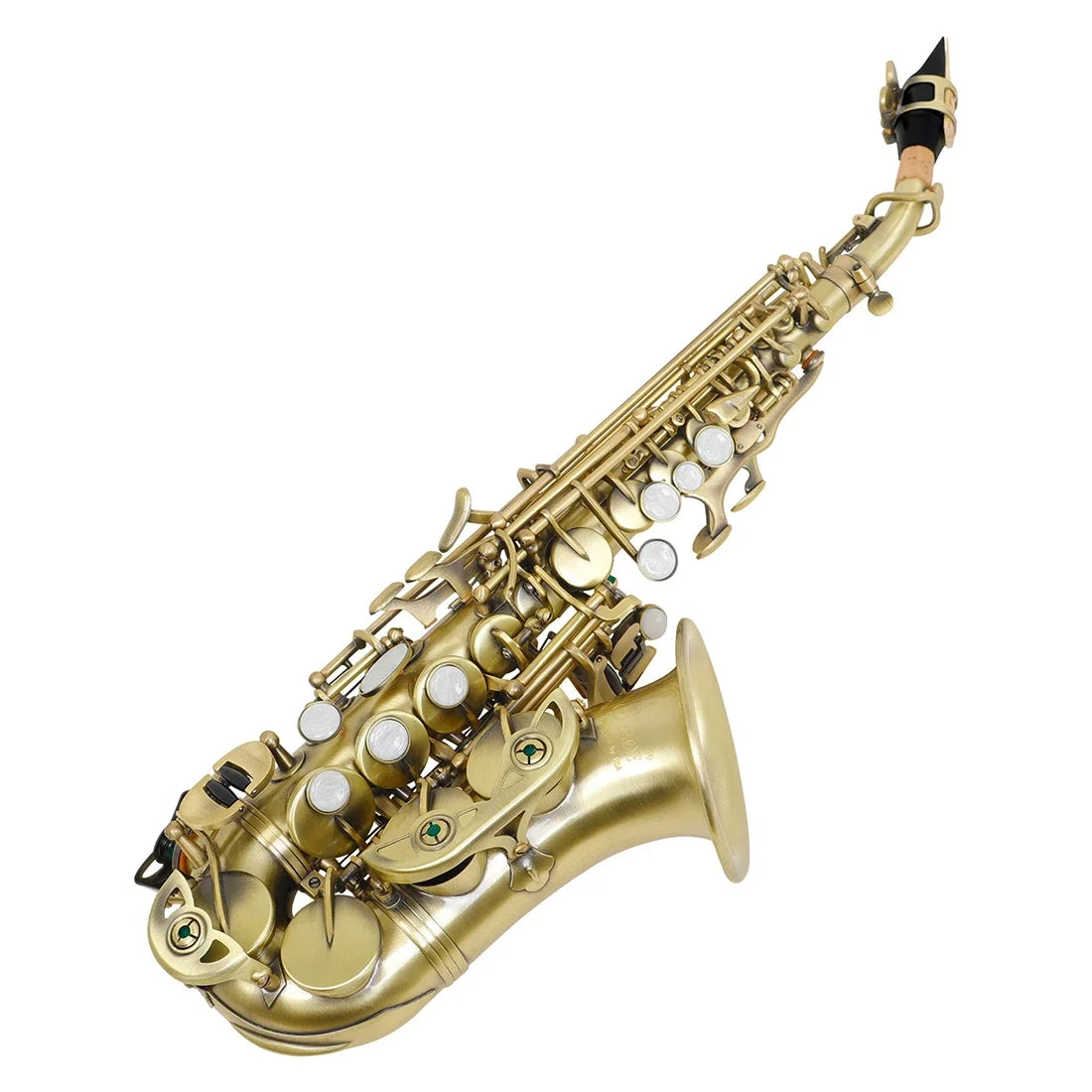 SLADE Golden Soprano Saxophone Professional Woodwind Instrument Bb B Flat Sax With Box&Mouthpiece Musical Instrument Accessories