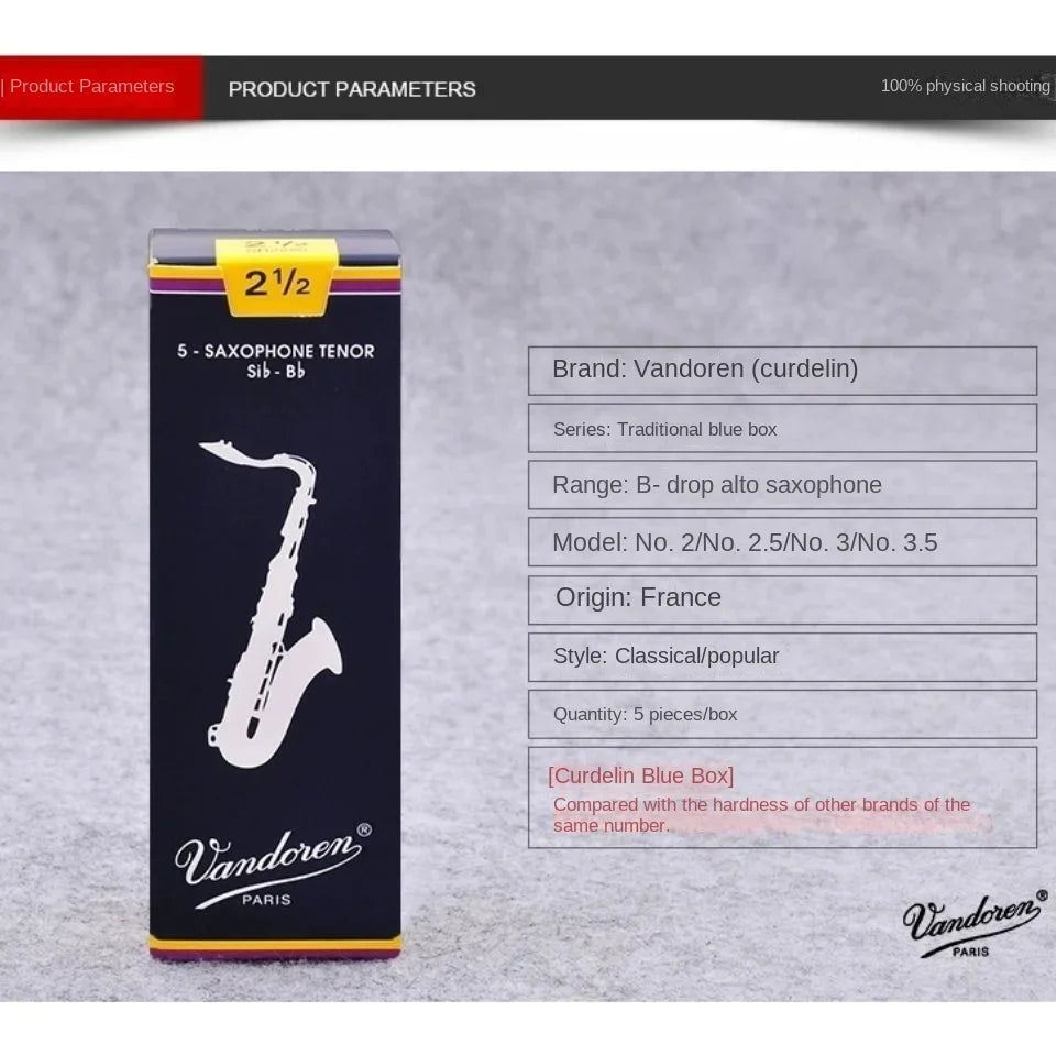 Original Vandoren Blue Box Bb Clarinet Reed 2.0/2.5/3.0【10 Reeds/box】Bb Clarinet Instrument Accessories