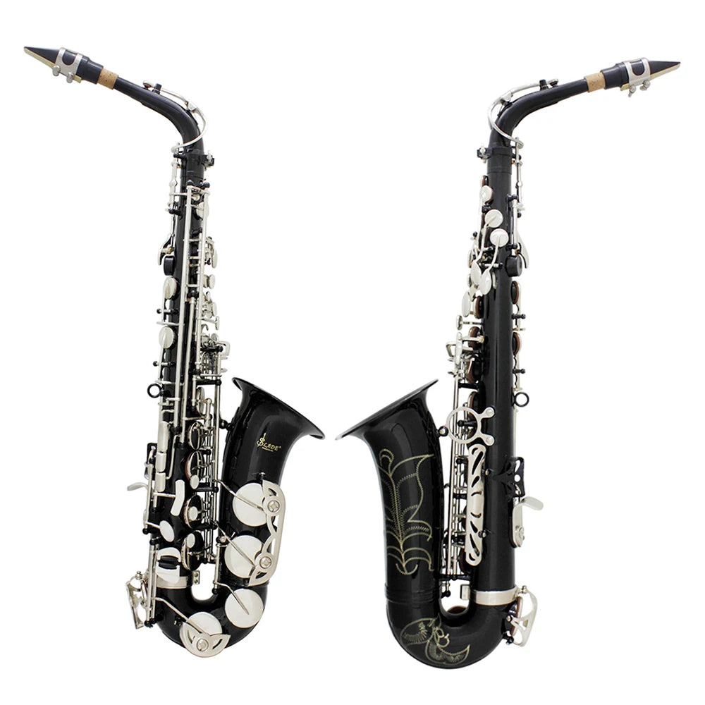 SLADE Eb Alto Saxophone E Flat Alto Sax Woodwind Instrument Saxofone with Case Strap Gloves Reeds Cleaning Brush Accessories