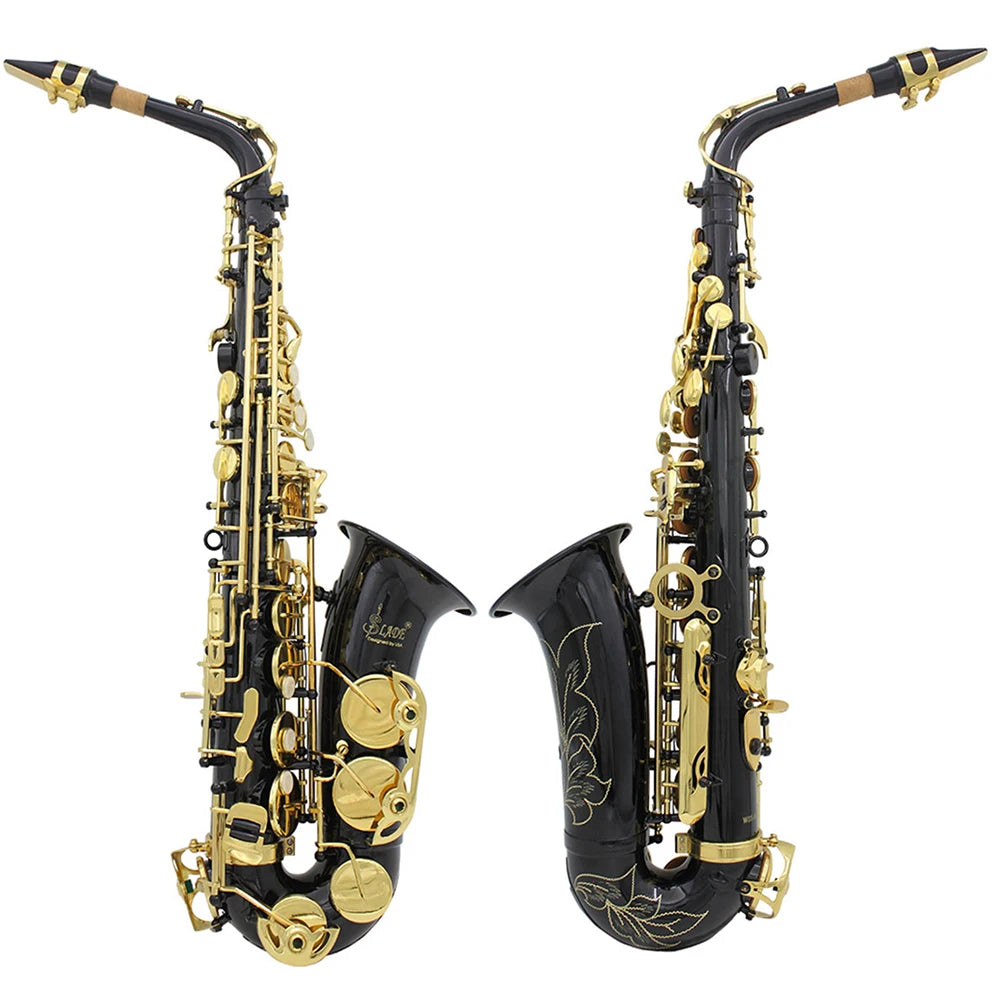 SLADE Eb Alto Saxophone E Flat Alto Sax Woodwind Instrument Saxofone with Case Strap Gloves Reeds Cleaning Brush Accessories