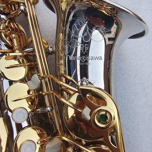 Japan W037 professional alto saxophone one-to-one structure model brass gold-plated shell button alto saxophone instrument