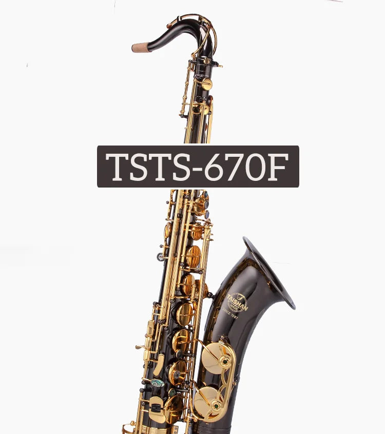 High Quality Black Nickel Gold Lacquer Tenor Saxophone Bb Tone Hand Engraved Brass Body Saxofon Tenor